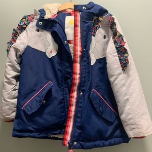 Like New Boden Horse / Unicorn / Pony Parka Jacket with Sherpa fleece lining 4/5